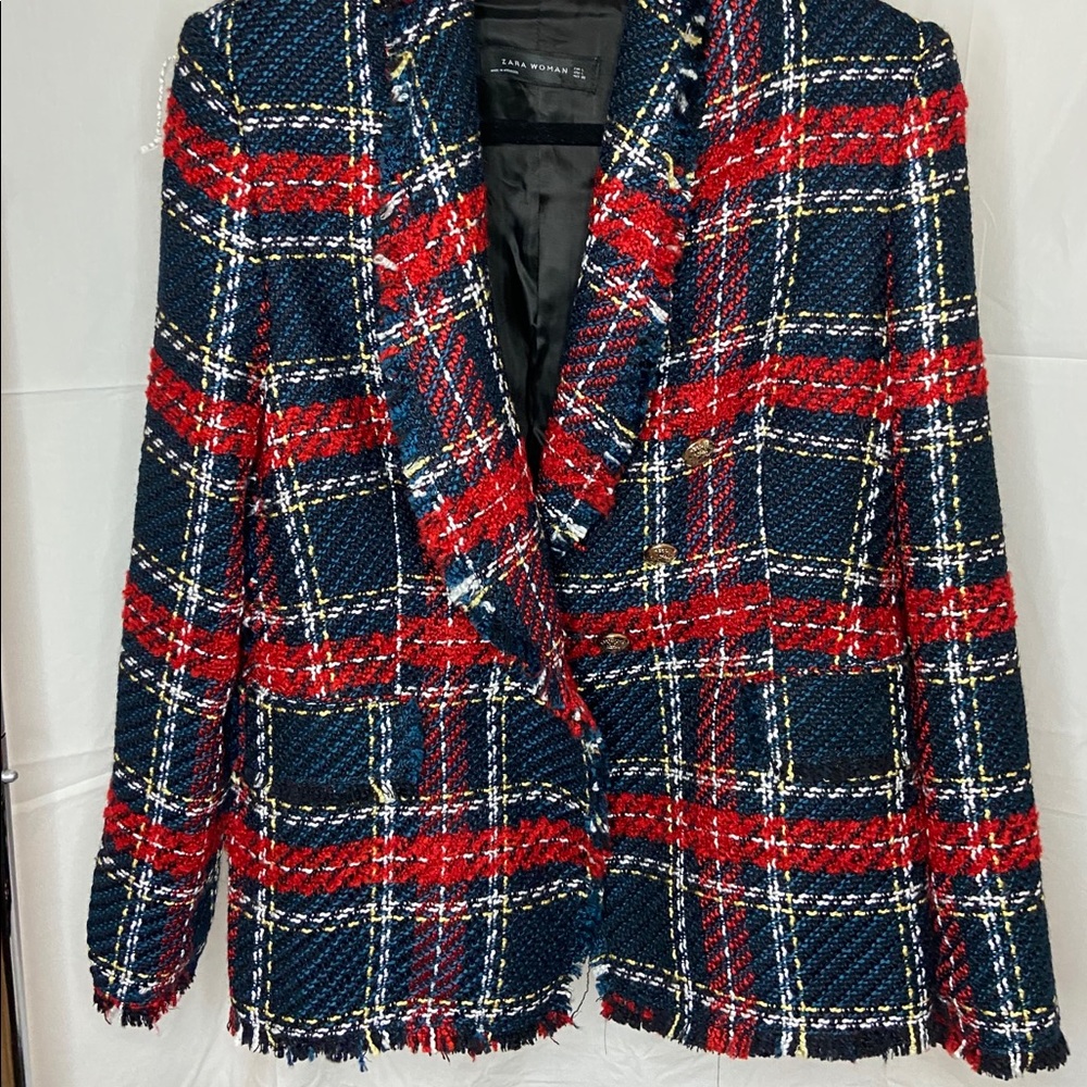 Zara Women Tartan Blazer